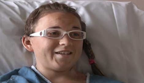 Džesika Gamboa u bolničkoj postelji