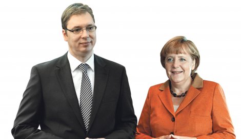 Aleksandar Vzučić i Angela Merkel