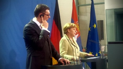 Aleksandar Vučić i Angela Merkel