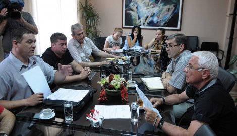 Gradonačelnik Stevanović razgovara sa sindikalistima "Autosaobraćaja"
