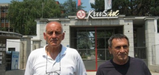 Radnici samo šišaju travu u fabričkom krugu: Branko Petrović i Milan Plavšić